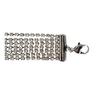 🚨CLEARANCE!!! Sparkly Shiny Seven Strand Cubic Zirconia and Silver Bracelet